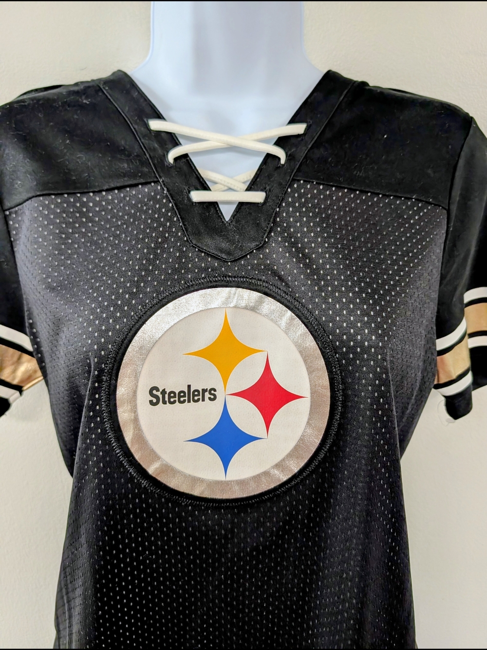 Majestic Black Jersey with Gold Football Patch - Picture 2 of 10